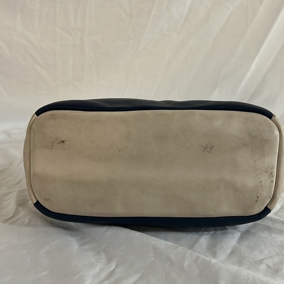 Coach 23711 Weekend Color Block Leather Blue and White Shoulder Bag - Picture 7 of 11